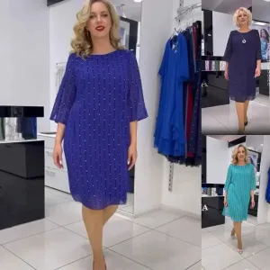 🔥50% OFF🔥Women's Fashion Round Neck Midi Dress