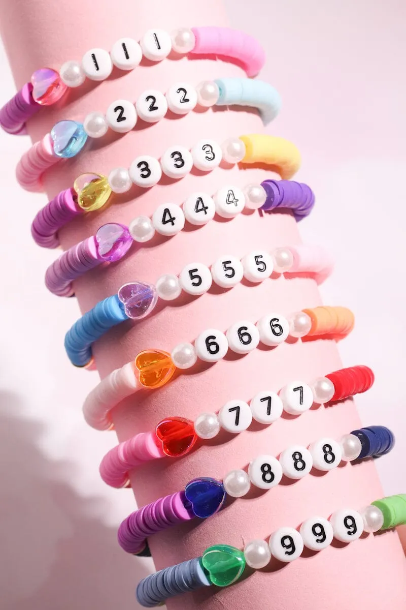 Angel Number Beaded Bracelet