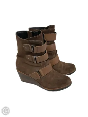 Boots Ankle Heels By Sorel In Brown, Size: 8