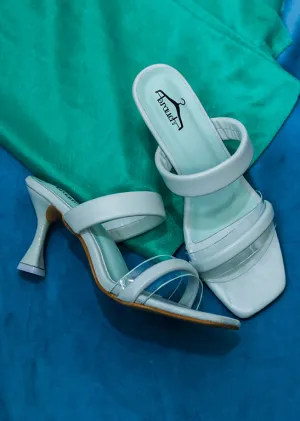 Brauch Women's Sea Green Transparent Upper Spool Heel