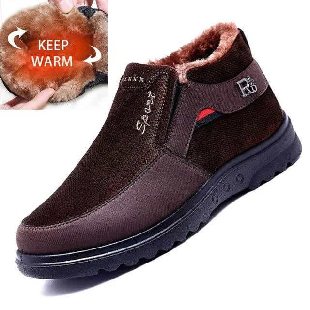 Comfortable Plush Fur Men Ankle Boots