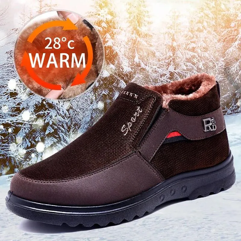 Comfortable Plush Fur Men Ankle Boots