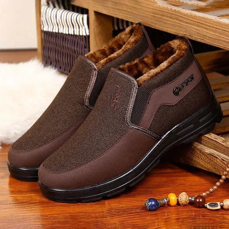 Comfortable Plush Fur Men Ankle Boots
