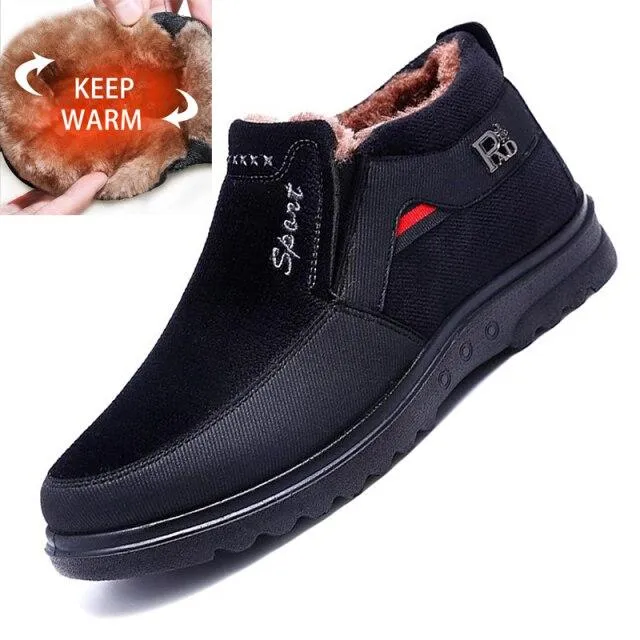 Comfortable Plush Fur Men Ankle Boots