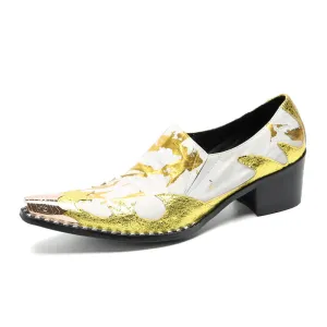 European station white shoes printed men's shoes summer breathable thin suit sneakers British style casual shoes men's trendy shoes