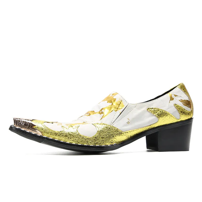 European station white shoes printed men's shoes summer breathable thin suit sneakers British style casual shoes men's trendy shoes