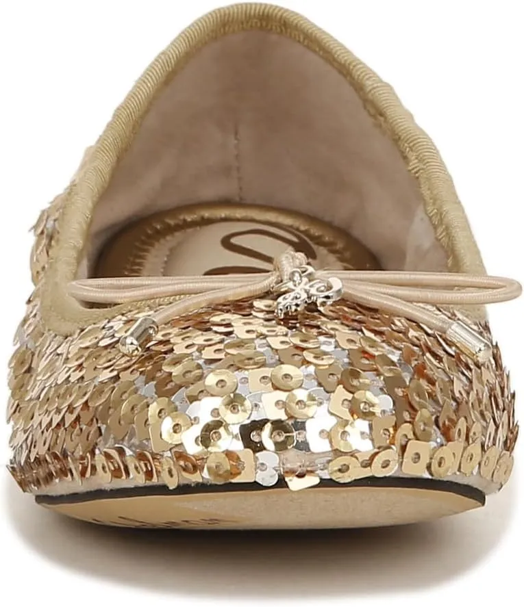 Felicia Sam Edelman Ballerinas, Gold Multi