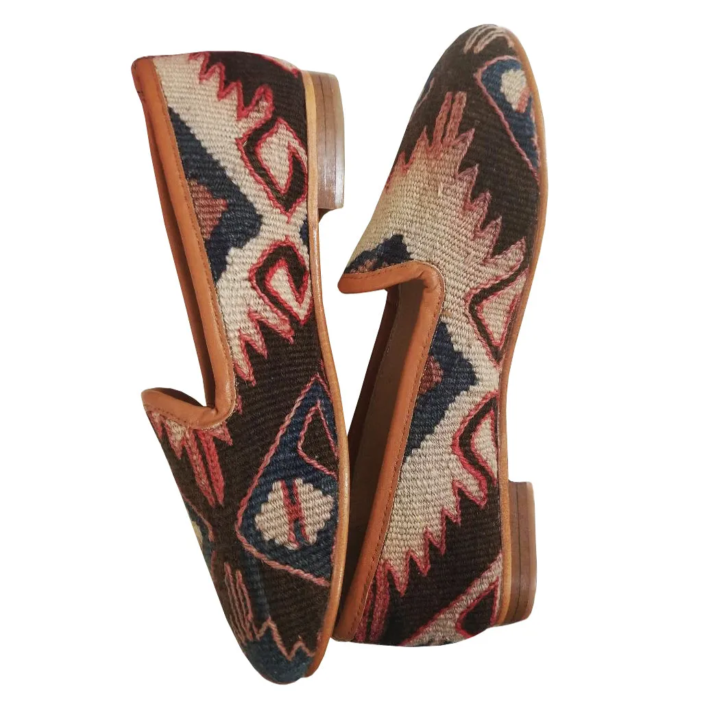 Handwoven Wool Kilim Women's Loafer (Bibi) Size 40 (10)