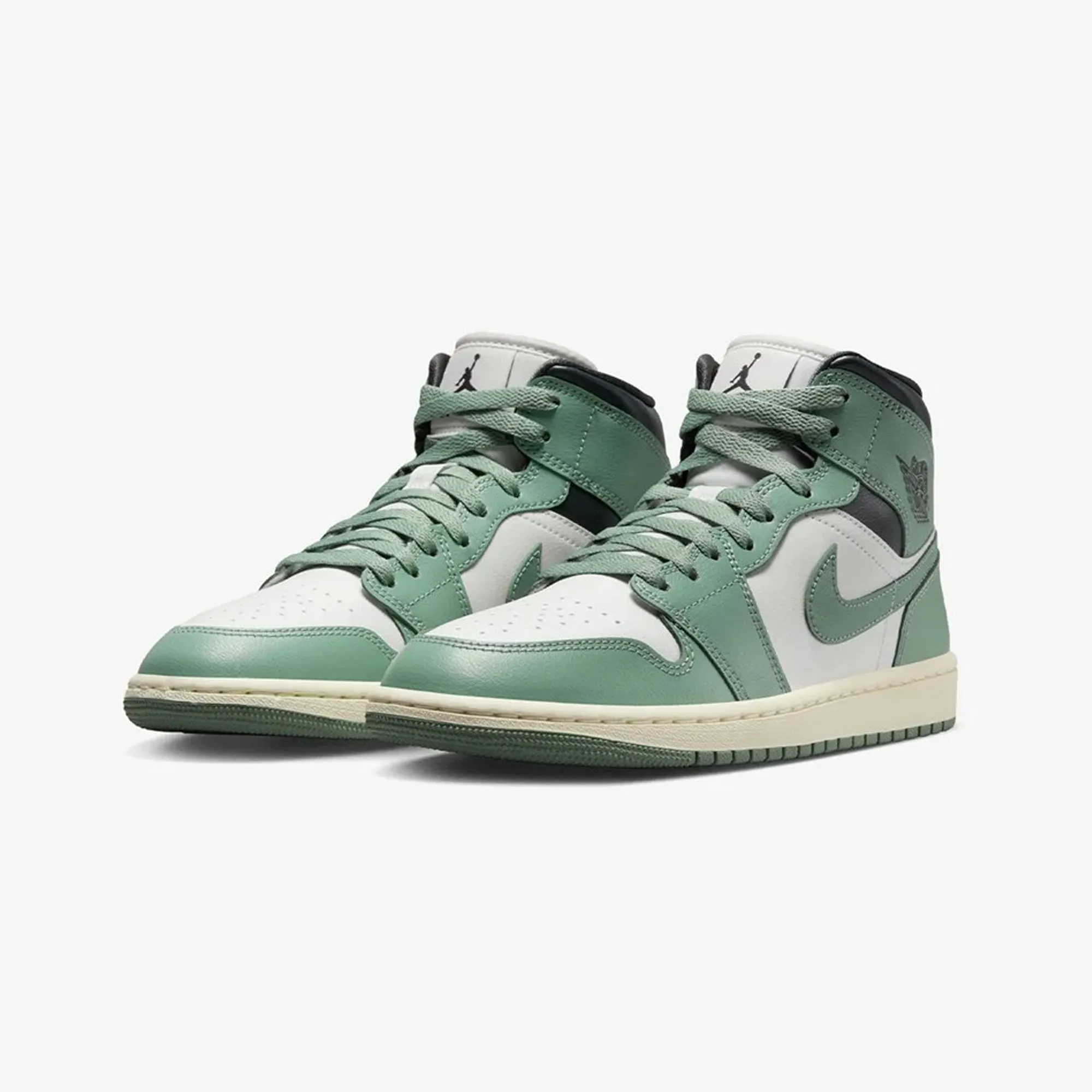 Jordan | AIR JORDAN 1 MID  { SAIL/JADE SMOKE-ANTHRACITE