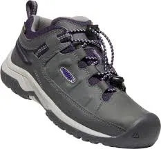 Keen Youth Targhee Low Waterproof Shoes- Magnet/ Tillandisa Purple