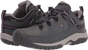 Keen Youth Targhee Low Waterproof Shoes- Magnet/ Tillandisa Purple