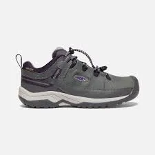 Keen Youth Targhee Low Waterproof Shoes- Magnet/ Tillandisa Purple