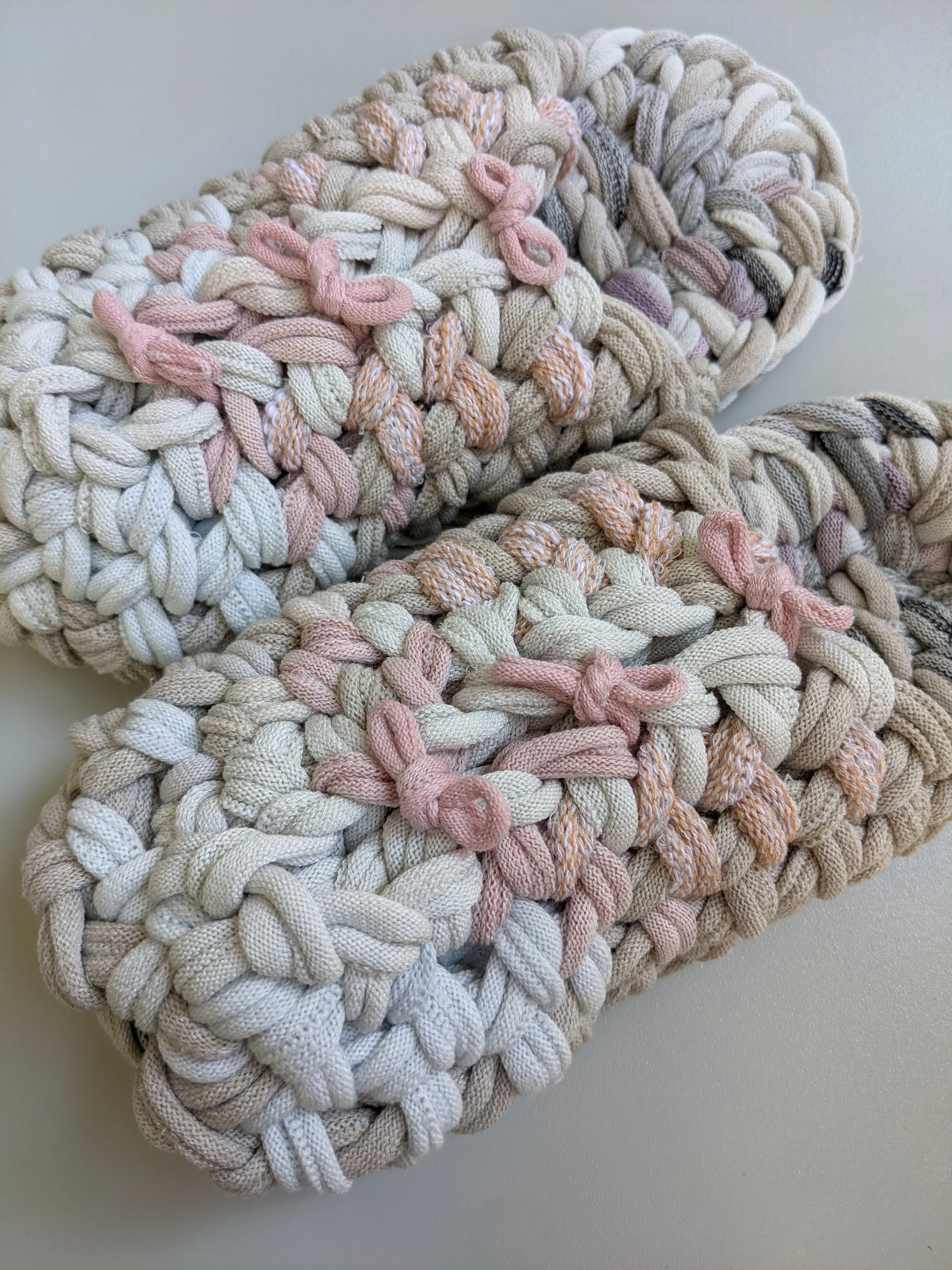 Large | Knit upcycle slippers 2021-L27 [Large]
