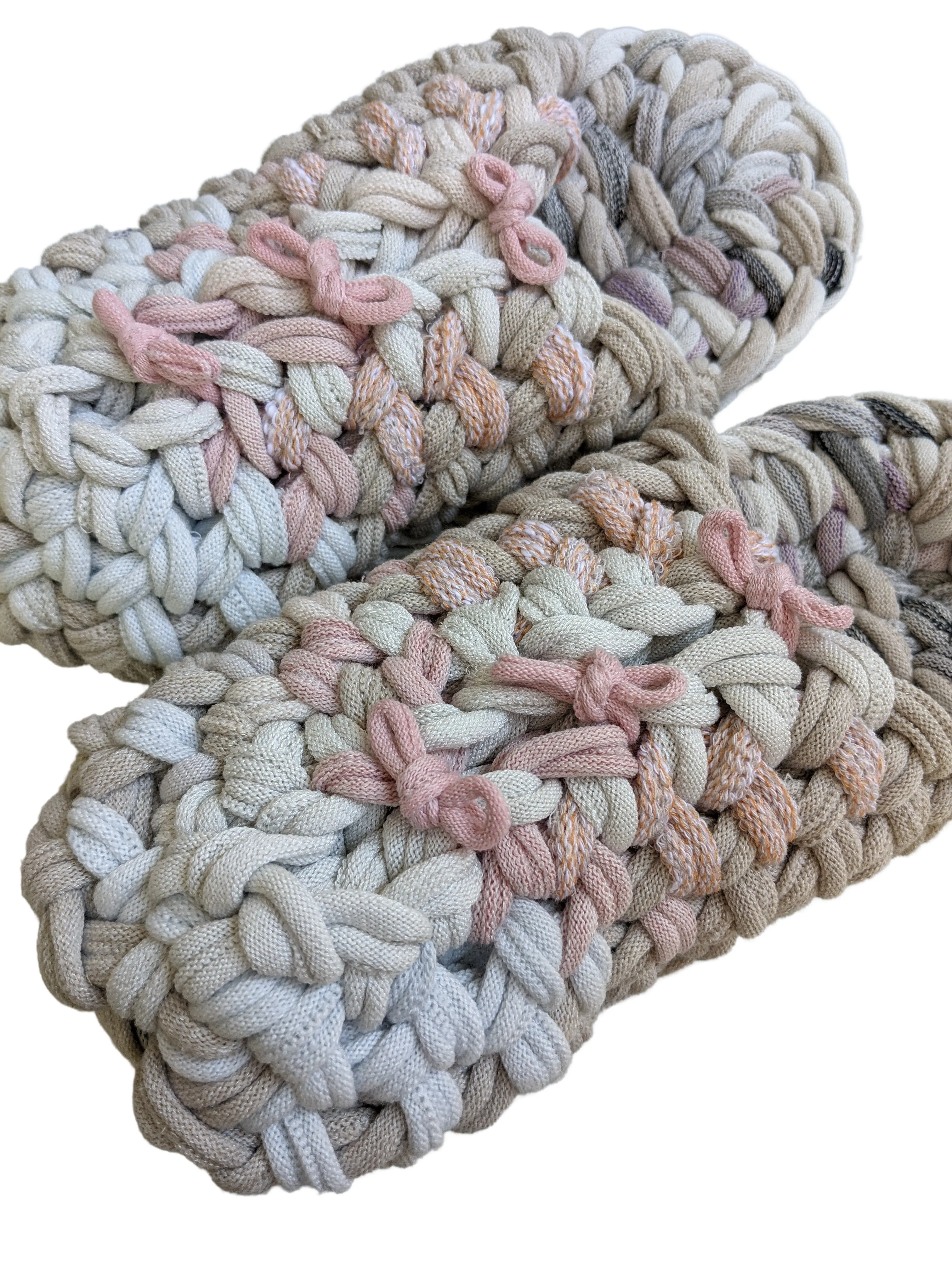 Large | Knit upcycle slippers 2021-L27 [Large]