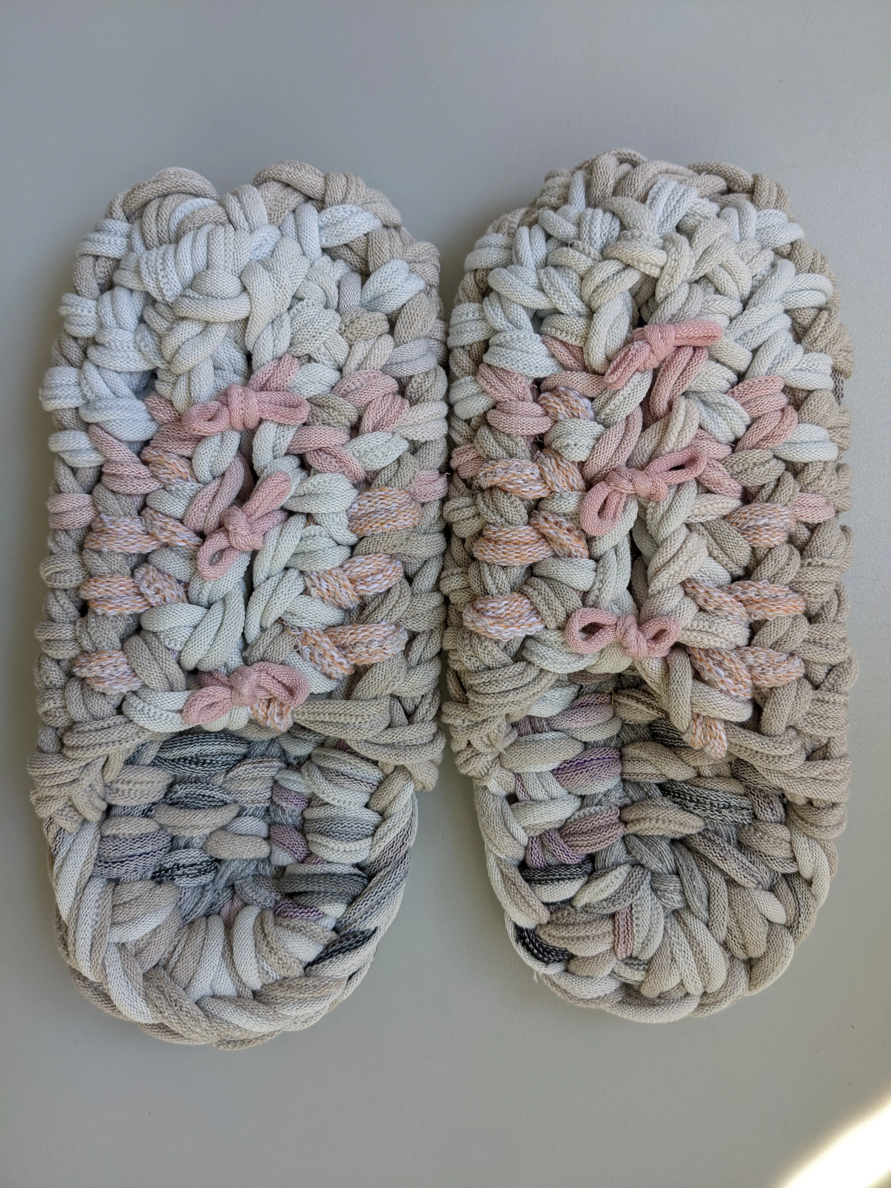 Large | Knit upcycle slippers 2021-L27 [Large]