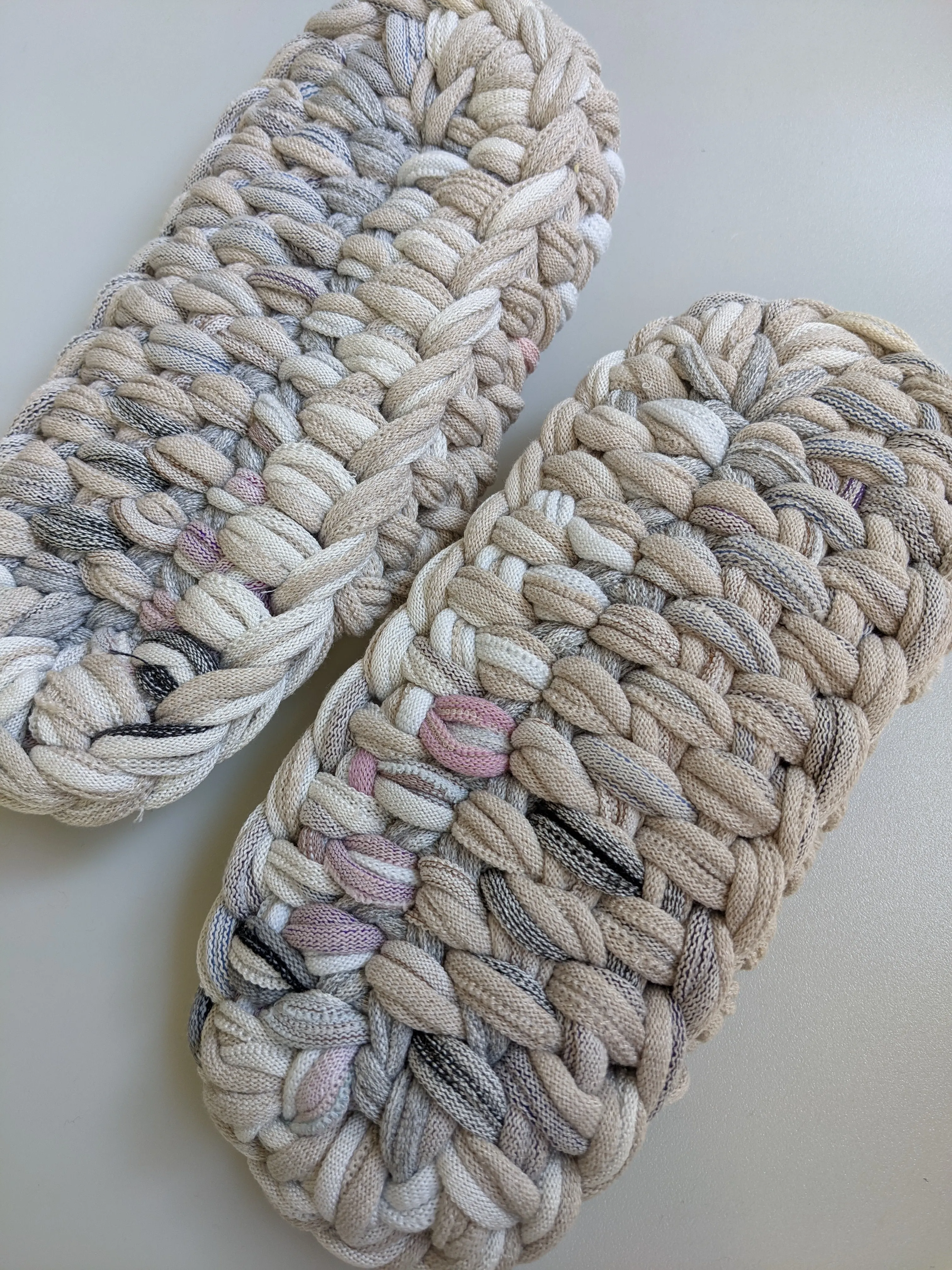 Large | Knit upcycle slippers 2021-L27 [Large]