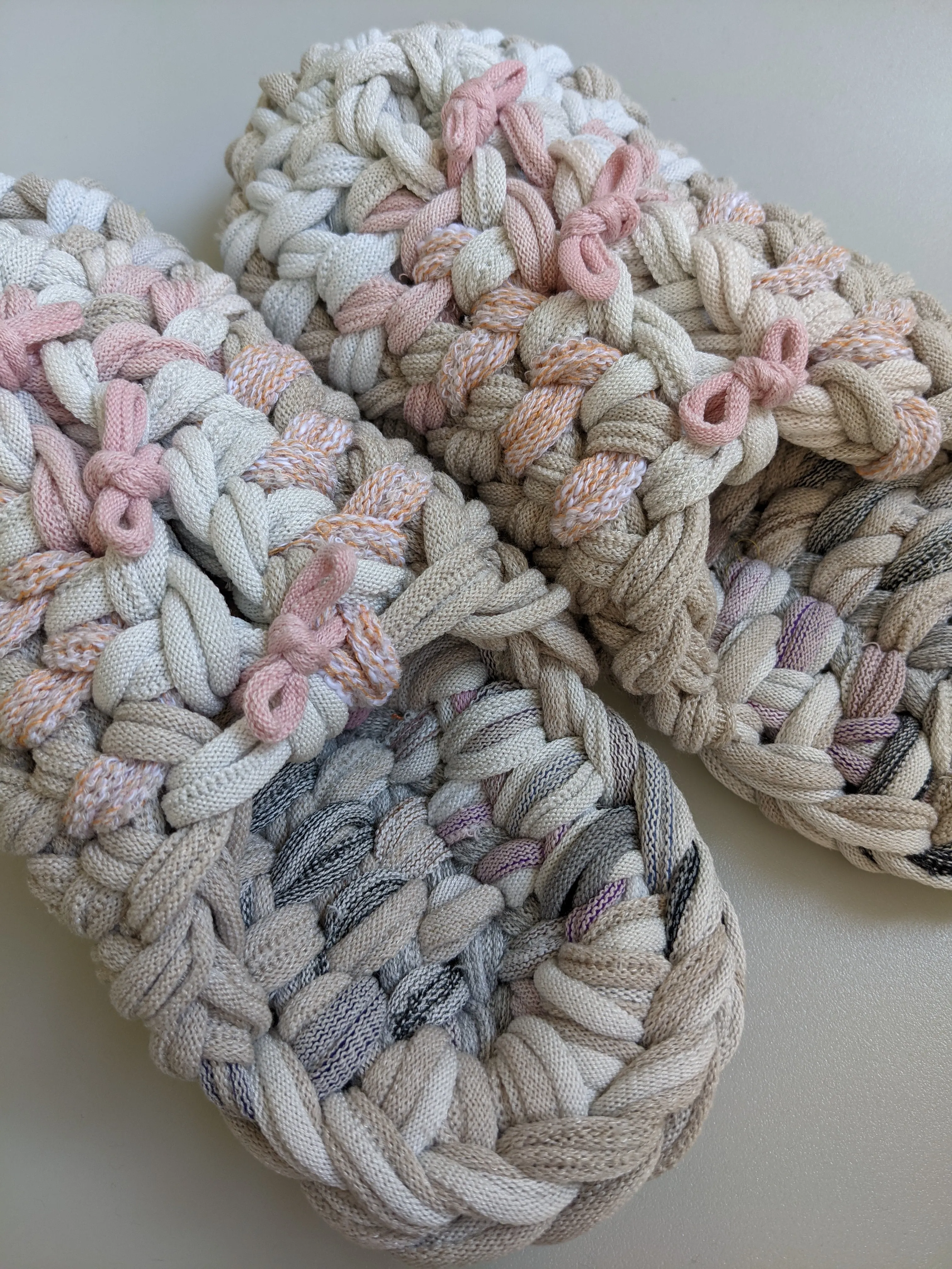Large | Knit upcycle slippers 2021-L27 [Large]