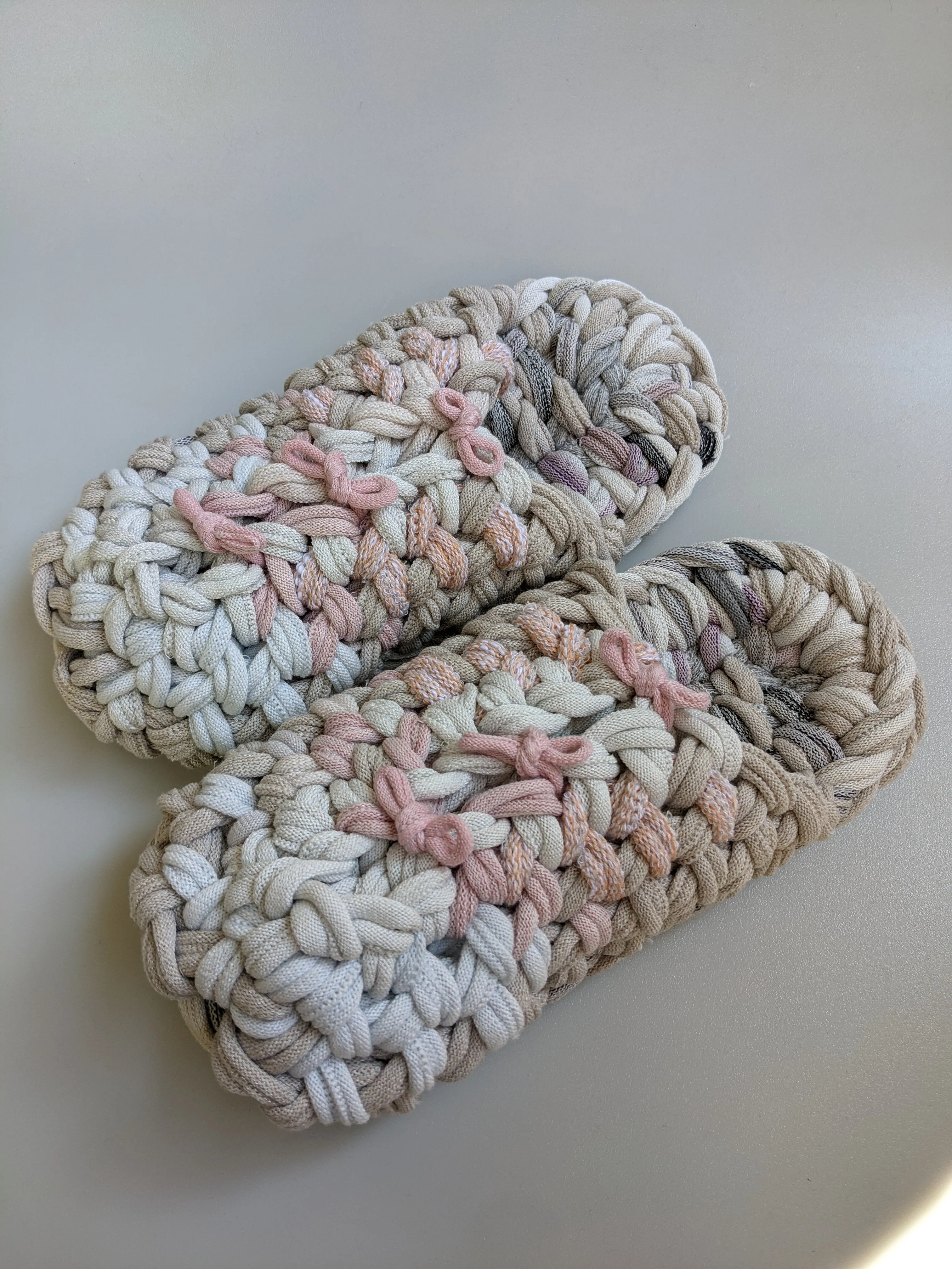 Large | Knit upcycle slippers 2021-L27 [Large]