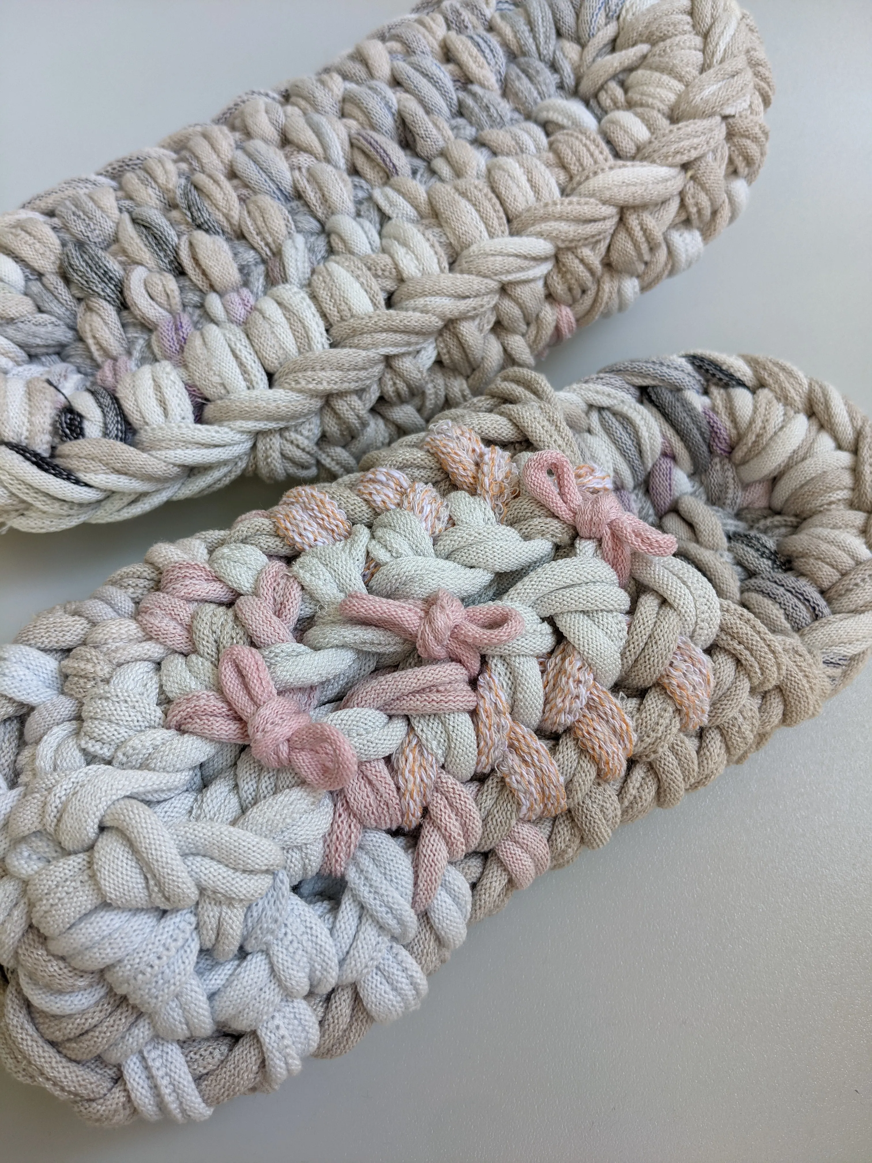 Large | Knit upcycle slippers 2021-L27 [Large]