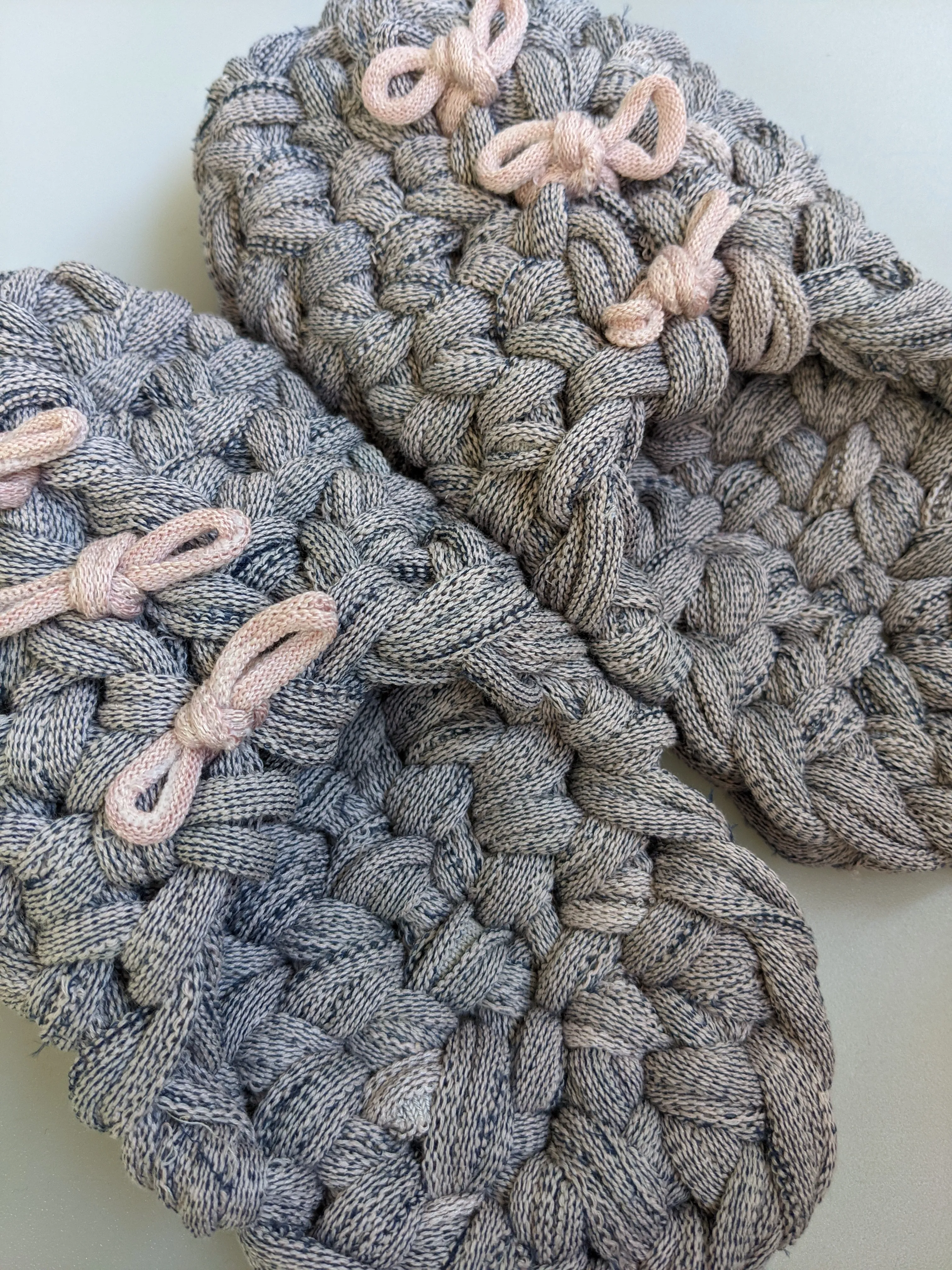Large | Knit upcycle slippers 2021-L31 [Large]