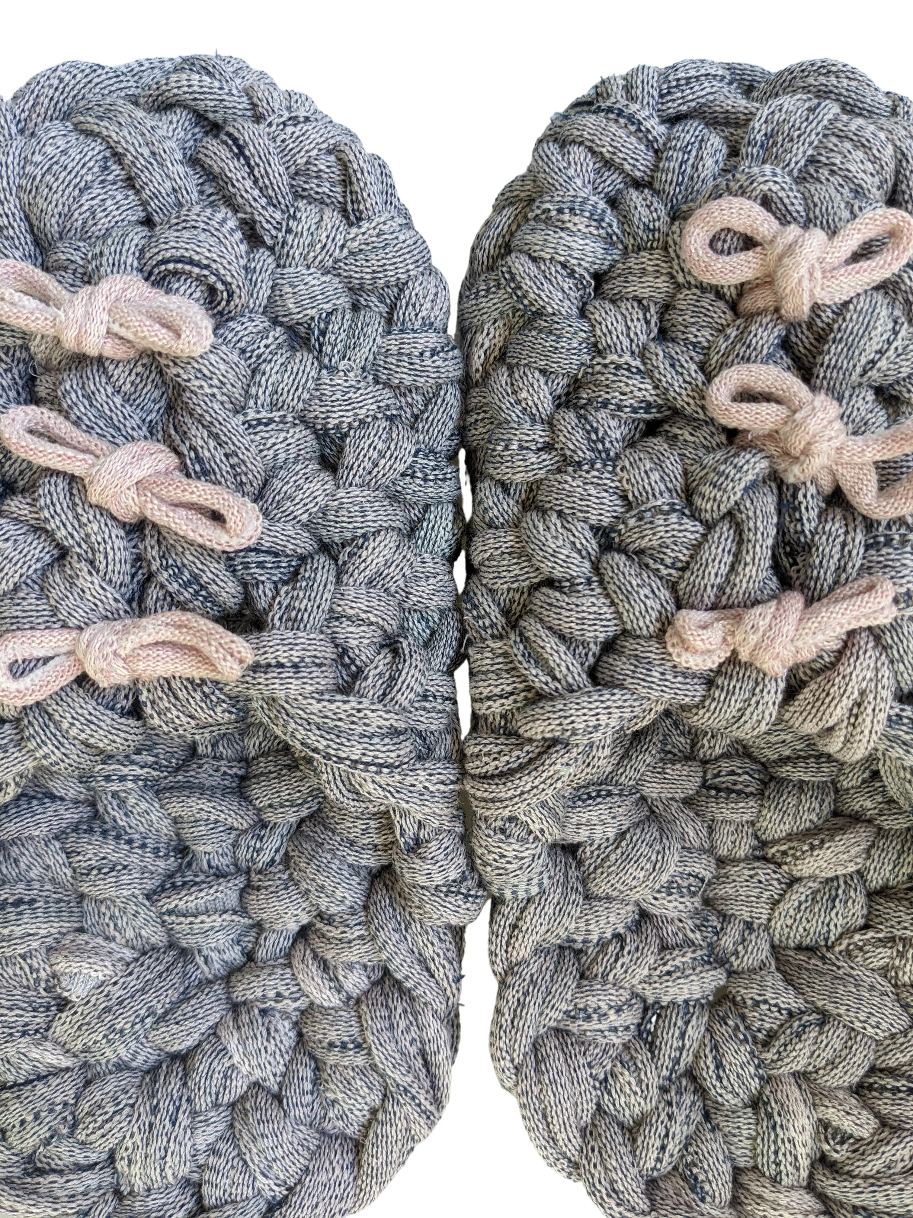 Large | Knit upcycle slippers 2021-L31 [Large]