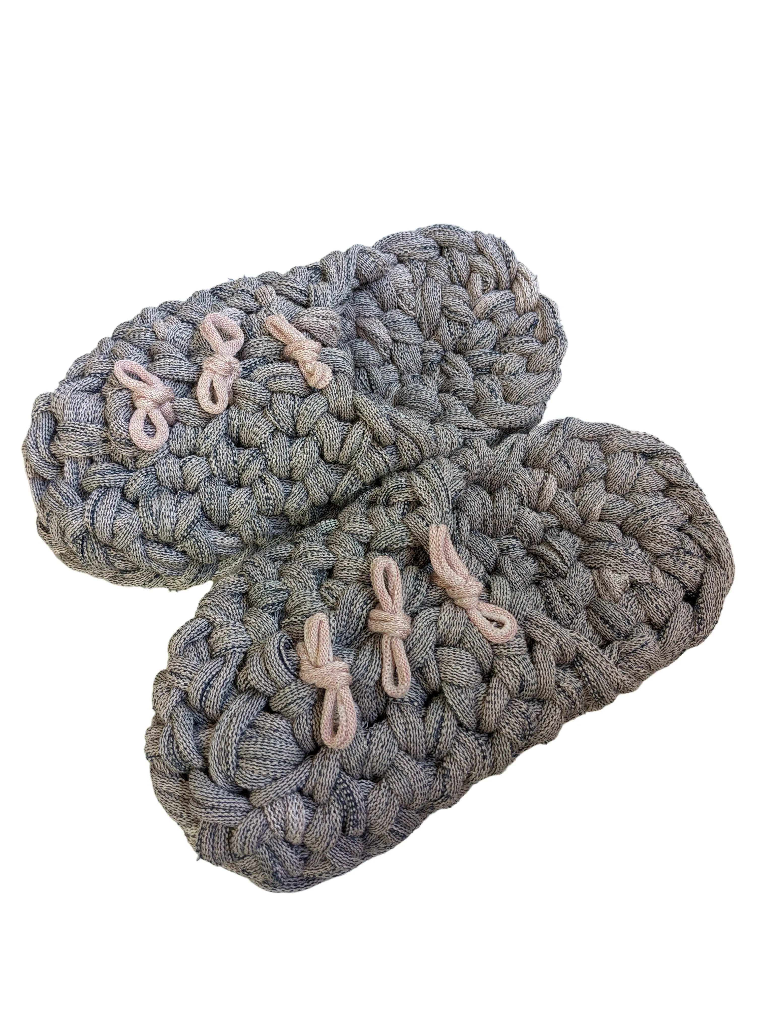 Large | Knit upcycle slippers 2021-L31 [Large]