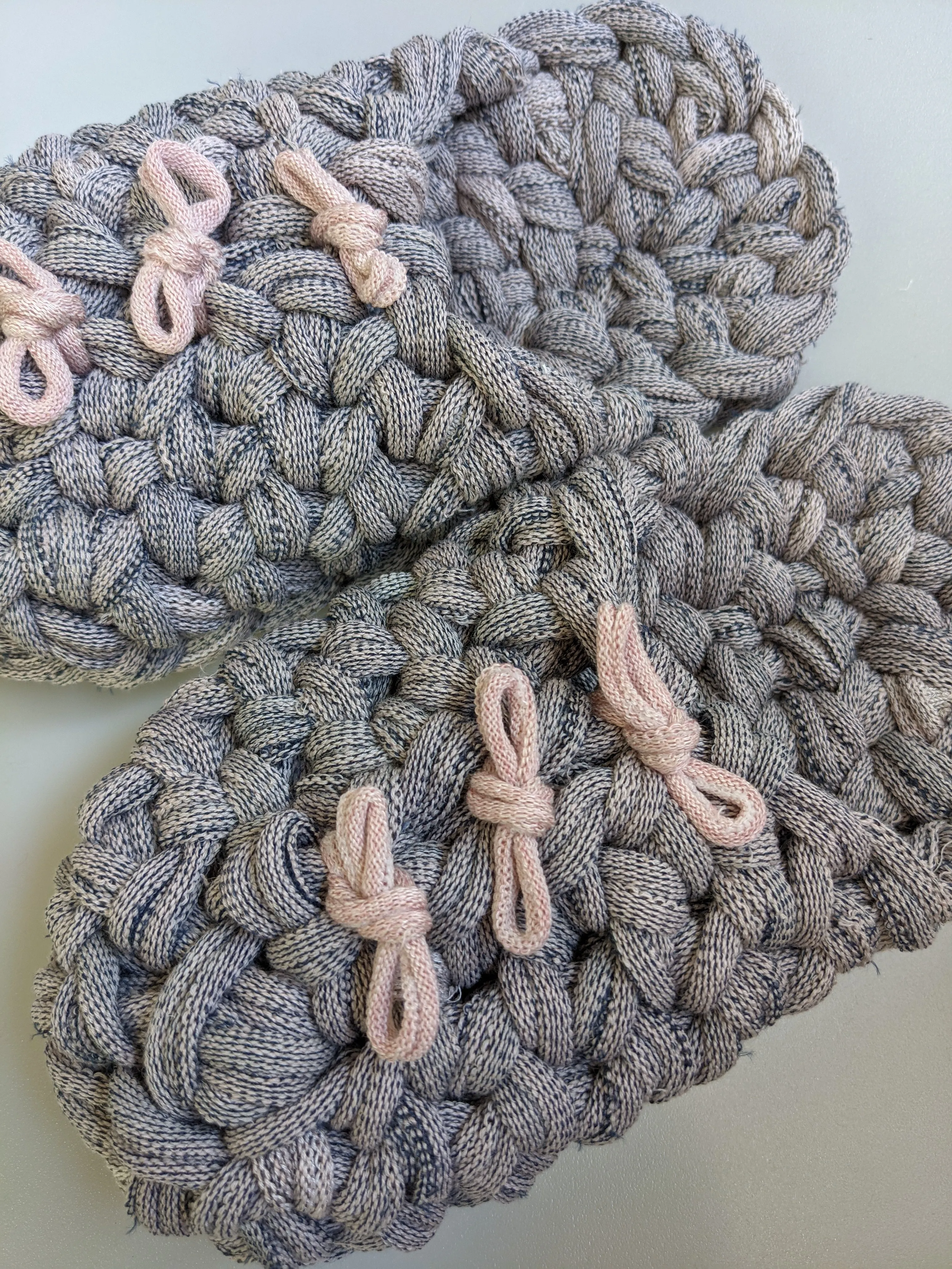 Large | Knit upcycle slippers 2021-L31 [Large]