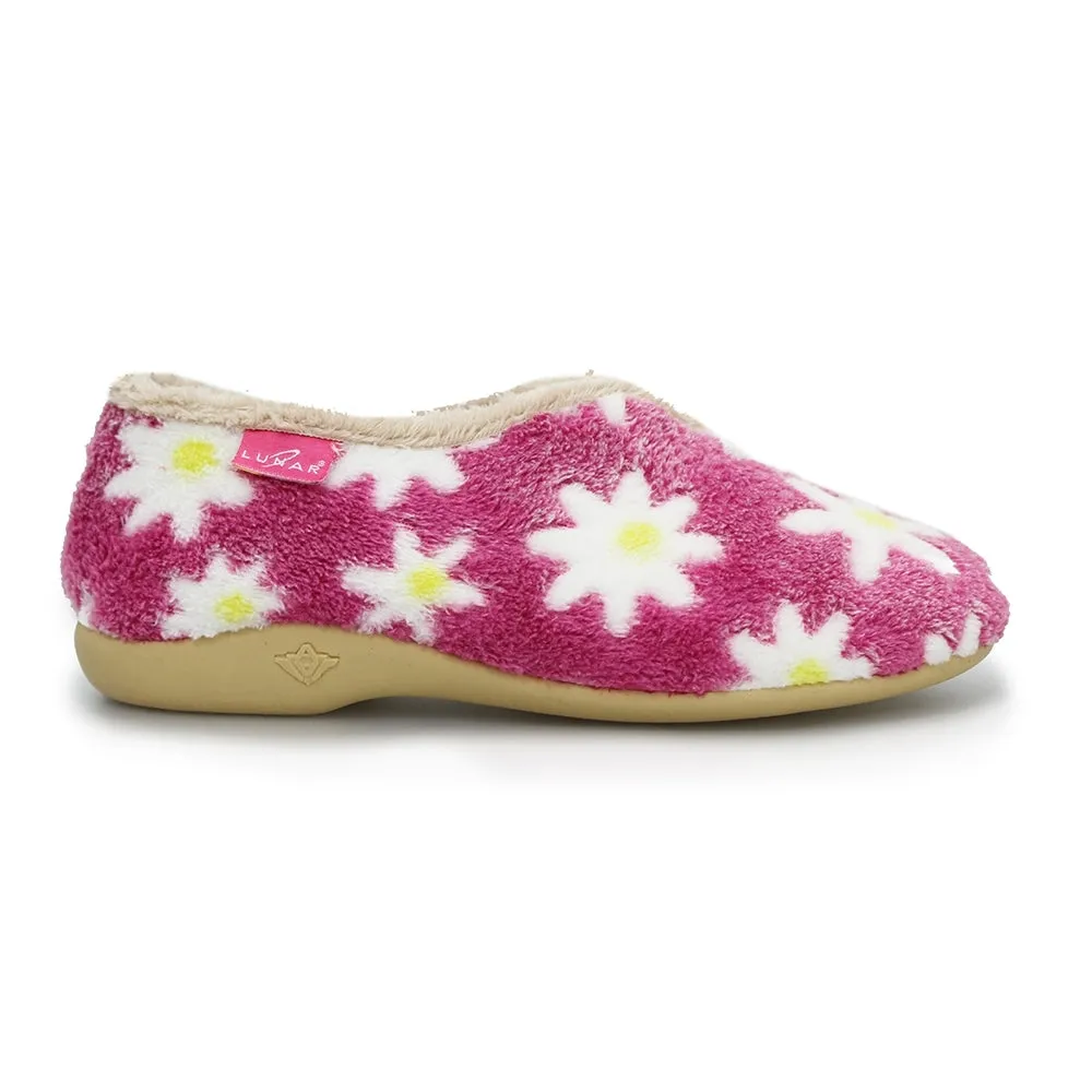Lunar Slipper Daisy Pink Flower Full Slipper