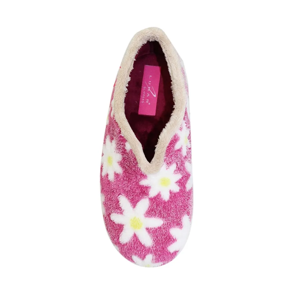 Lunar Slipper Daisy Pink Flower Full Slipper