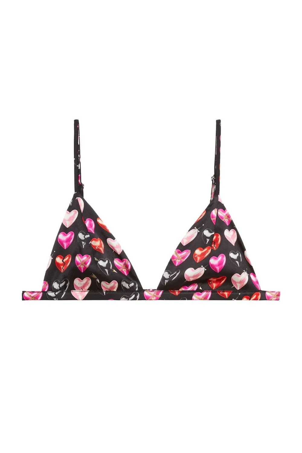 Luxe Triangle Bra in Black Mini Heartbreaker