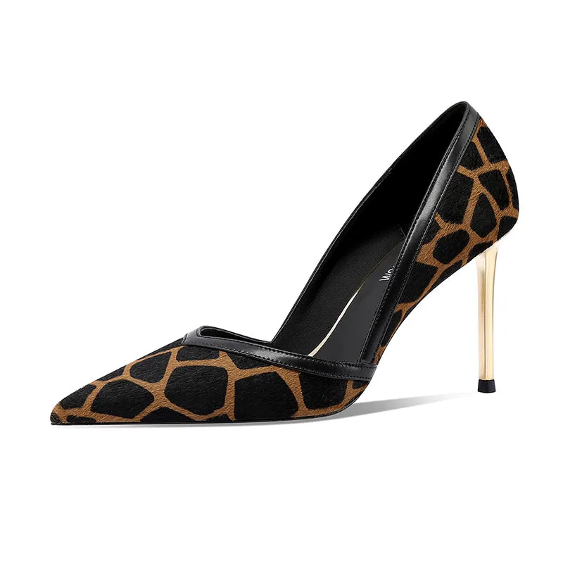Mabel Womens Leopard Print Heels