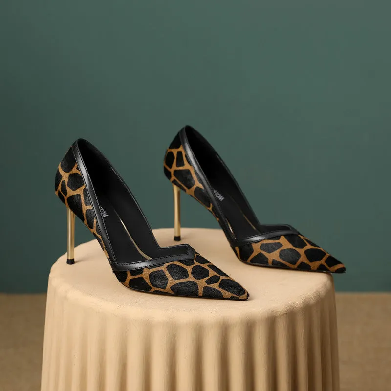 Mabel Womens Leopard Print Heels