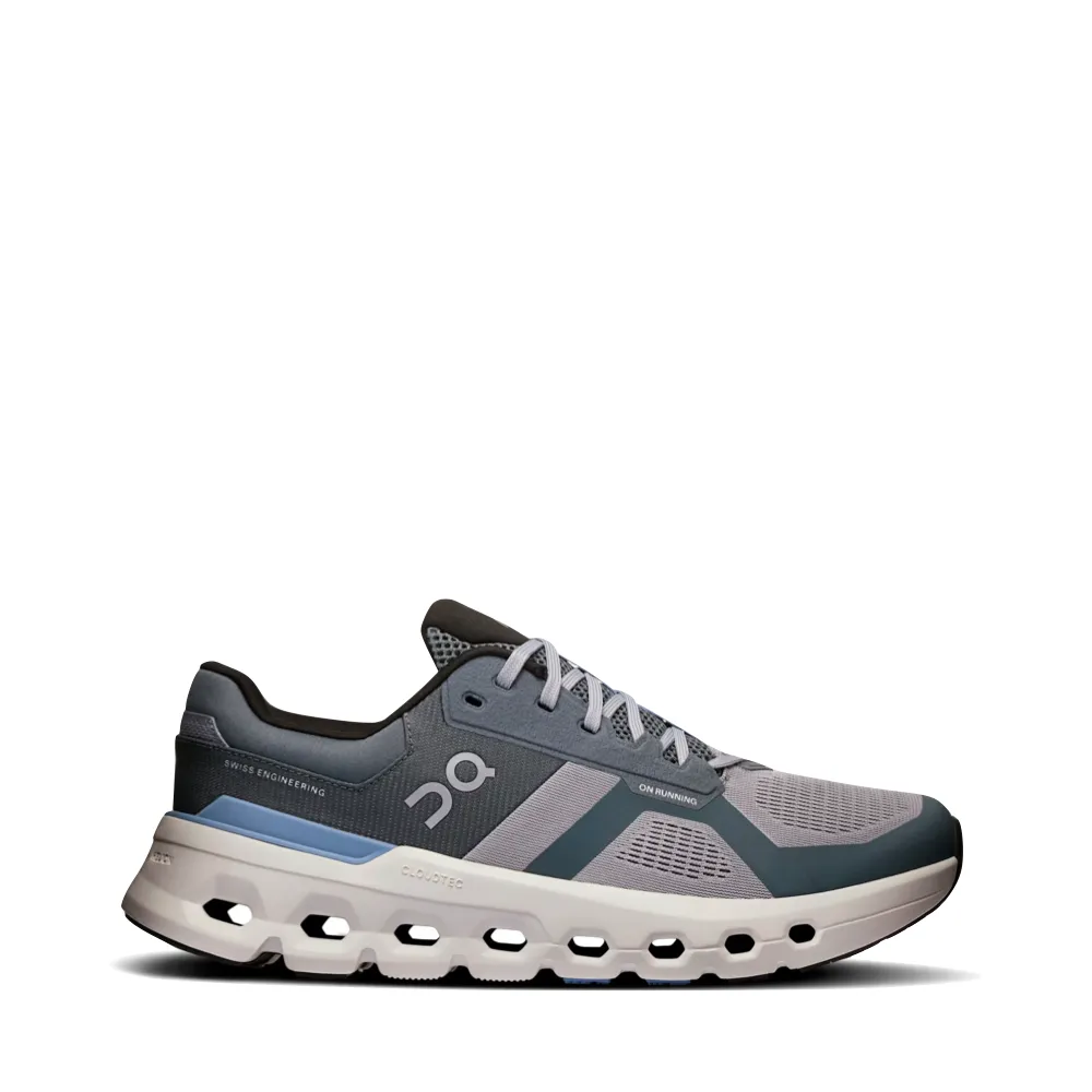 On Men's Cloudrunner 2 Sneaker in Alloy/Chambray