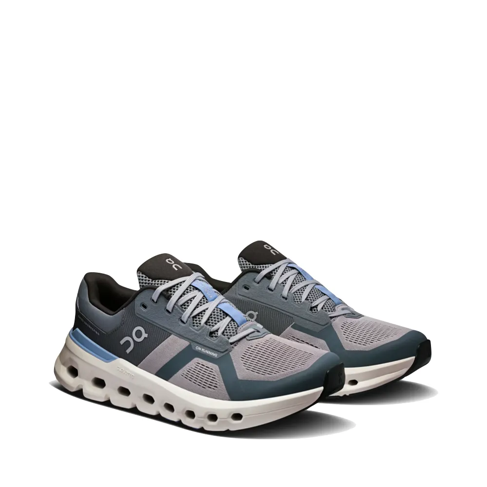 On Men's Cloudrunner 2 Sneaker in Alloy/Chambray