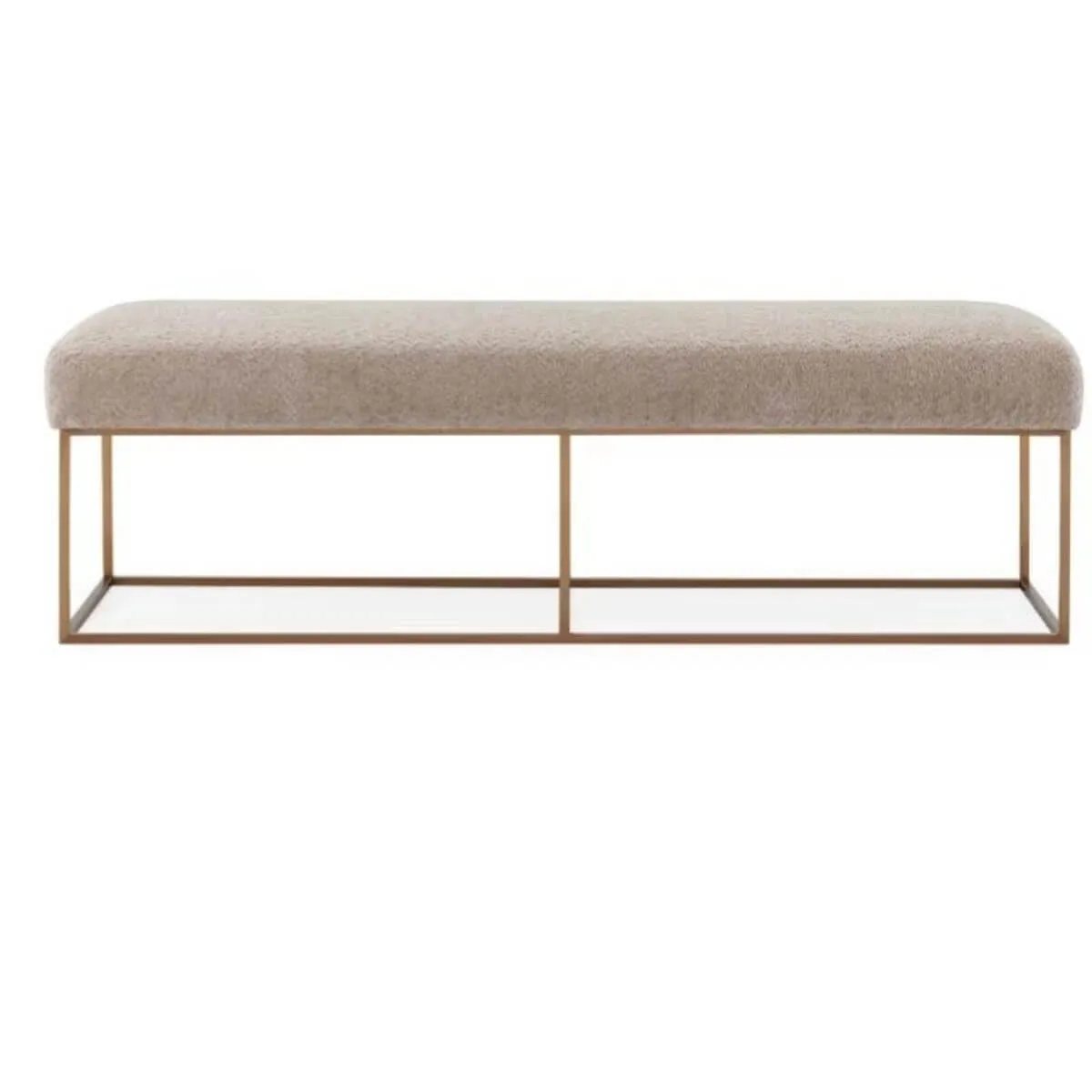 Peaceful Padded Comfortable Velvet Bedroom Bench