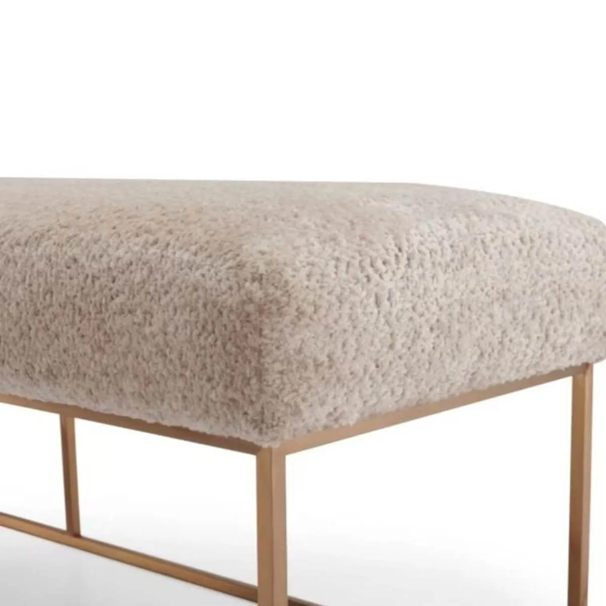 Peaceful Padded Comfortable Velvet Bedroom Bench