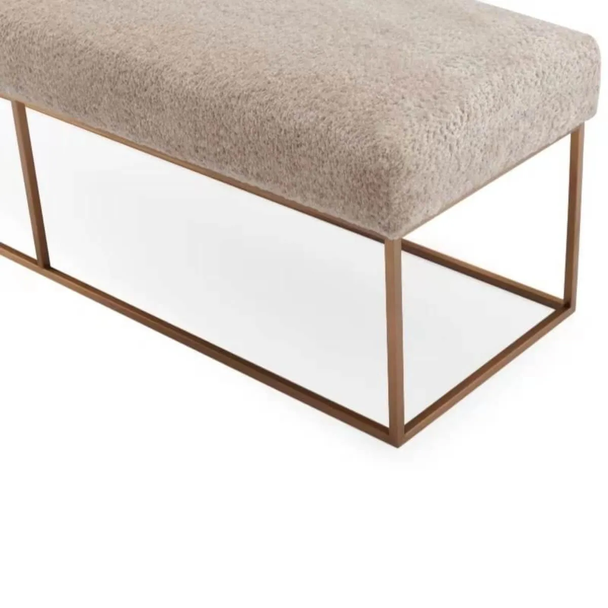 Peaceful Padded Comfortable Velvet Bedroom Bench