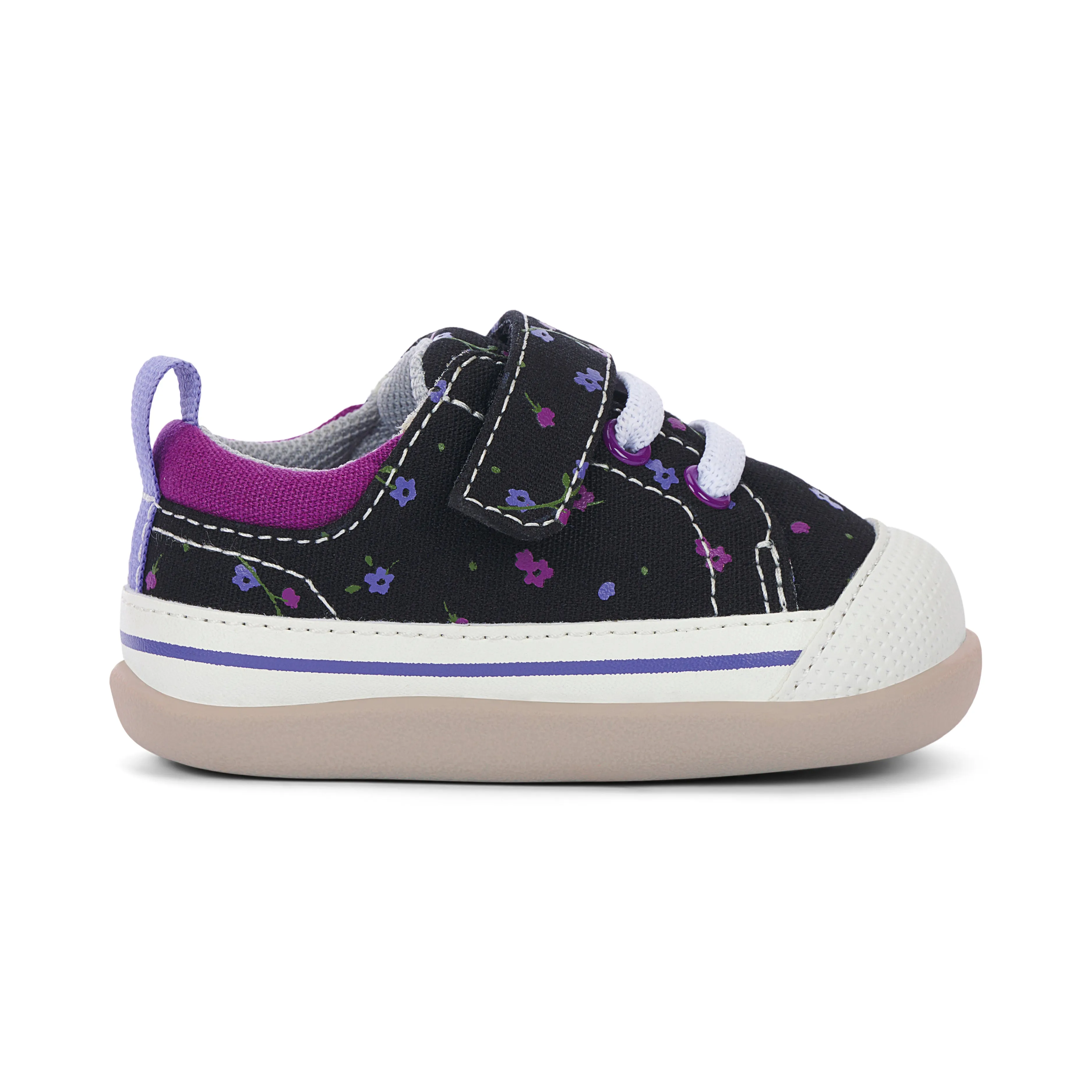 See Kai Run Stevie II | Black Floral Toddler Sneakers