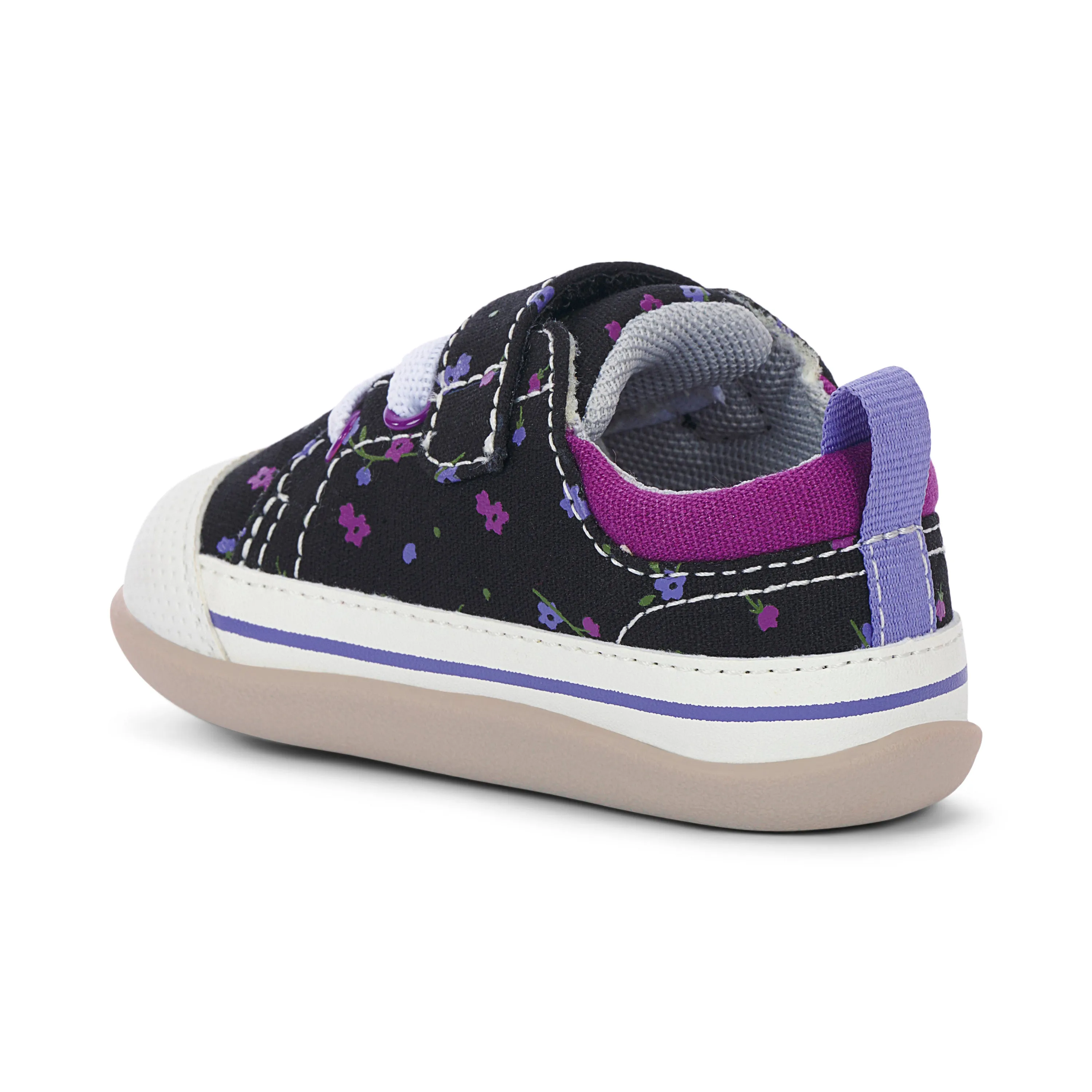See Kai Run Stevie II | Black Floral Toddler Sneakers