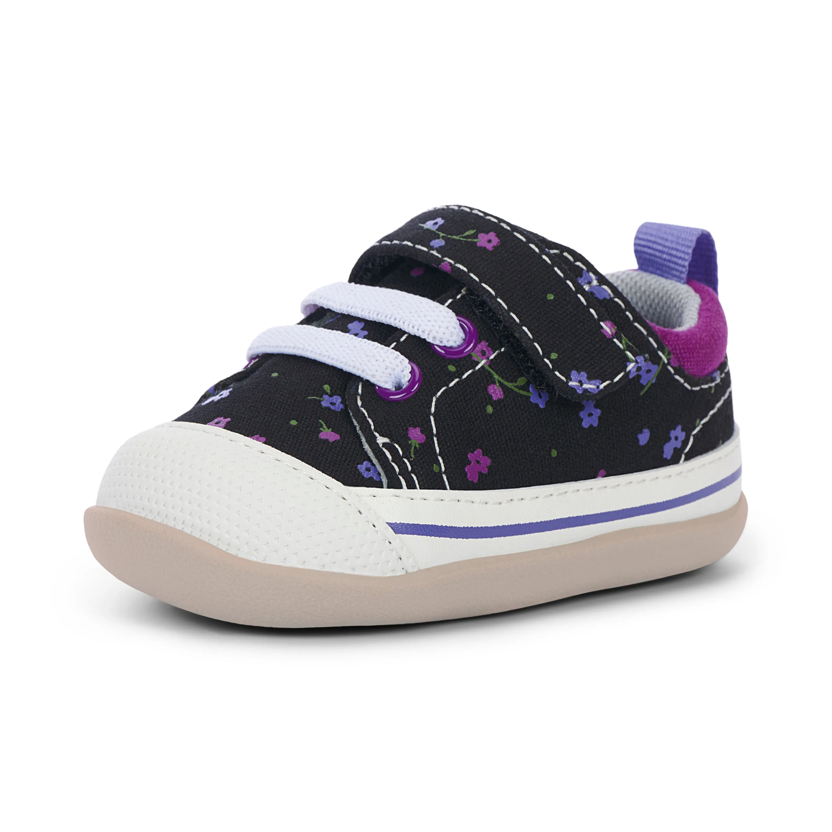 See Kai Run Stevie II | Black Floral Toddler Sneakers