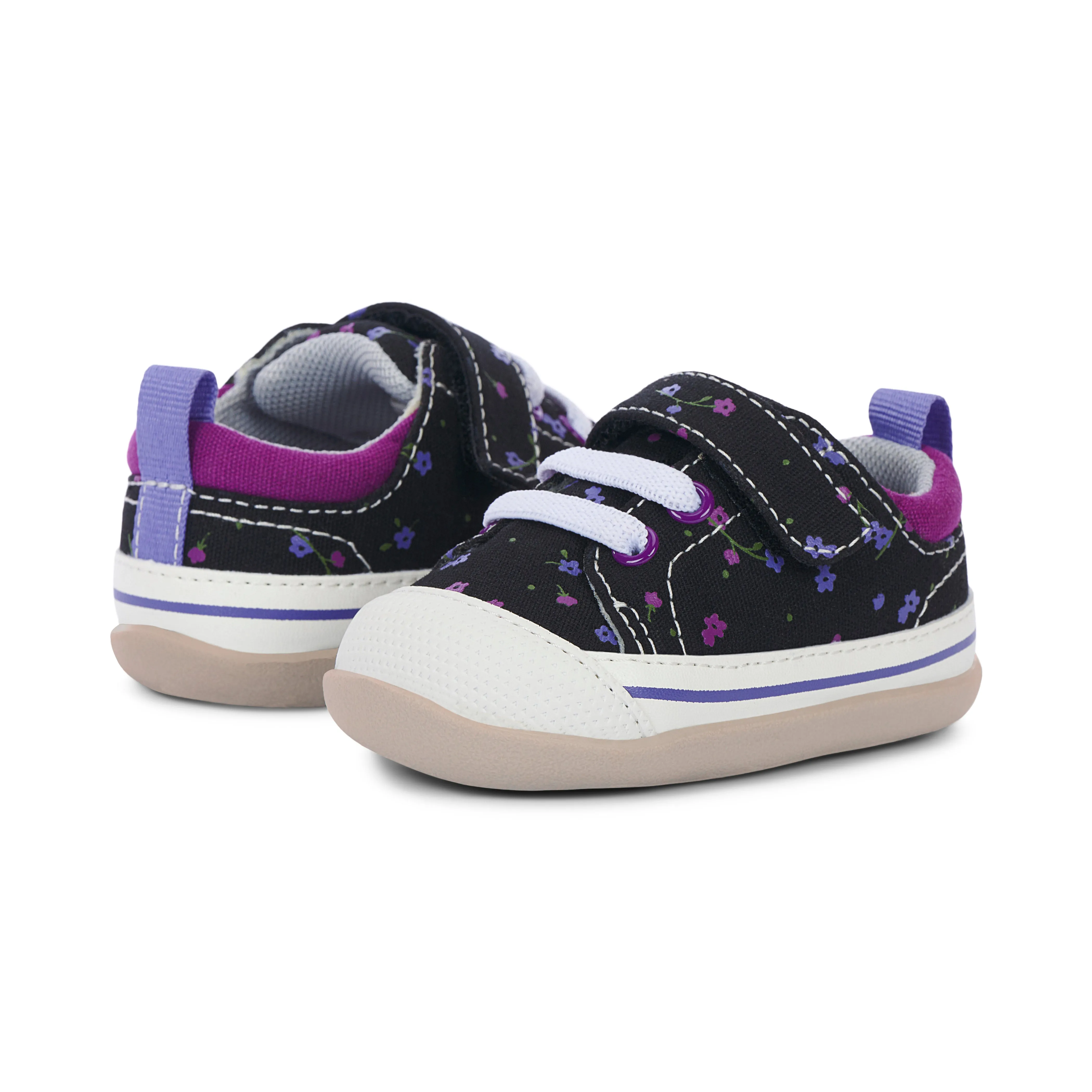 See Kai Run Stevie II | Black Floral Toddler Sneakers