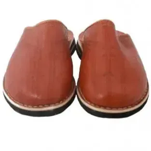 Soft Leather Slippers-Black