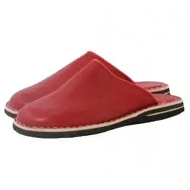 Soft Leather Slippers-Black