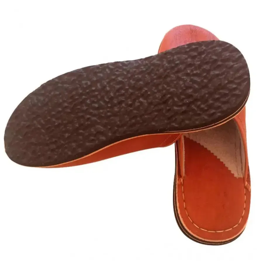 Soft Leather Slippers-Black