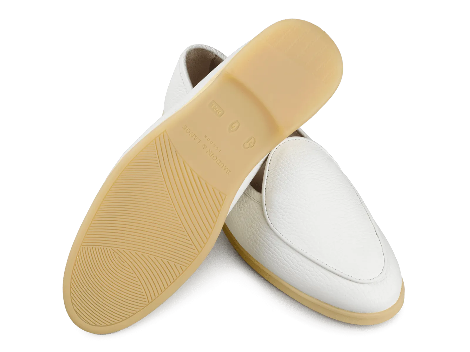 Stride Loafers in Blanc Casse Deerskin Natural Sole