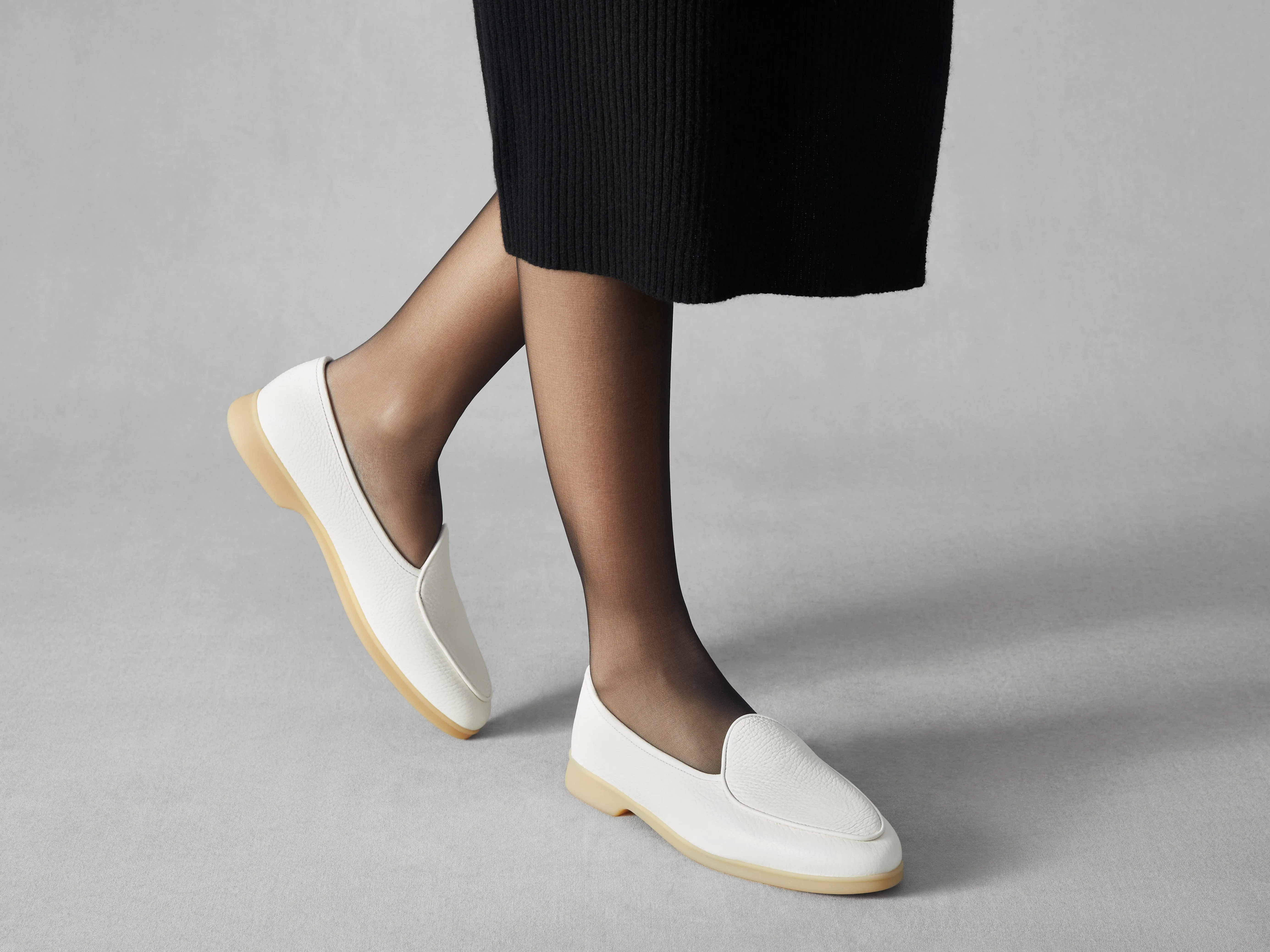 Stride Loafers in Blanc Casse Deerskin Natural Sole