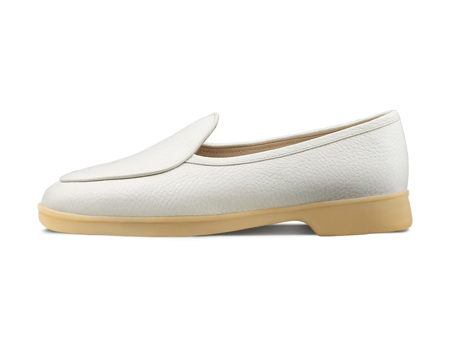 Stride Loafers in Blanc Casse Deerskin Natural Sole