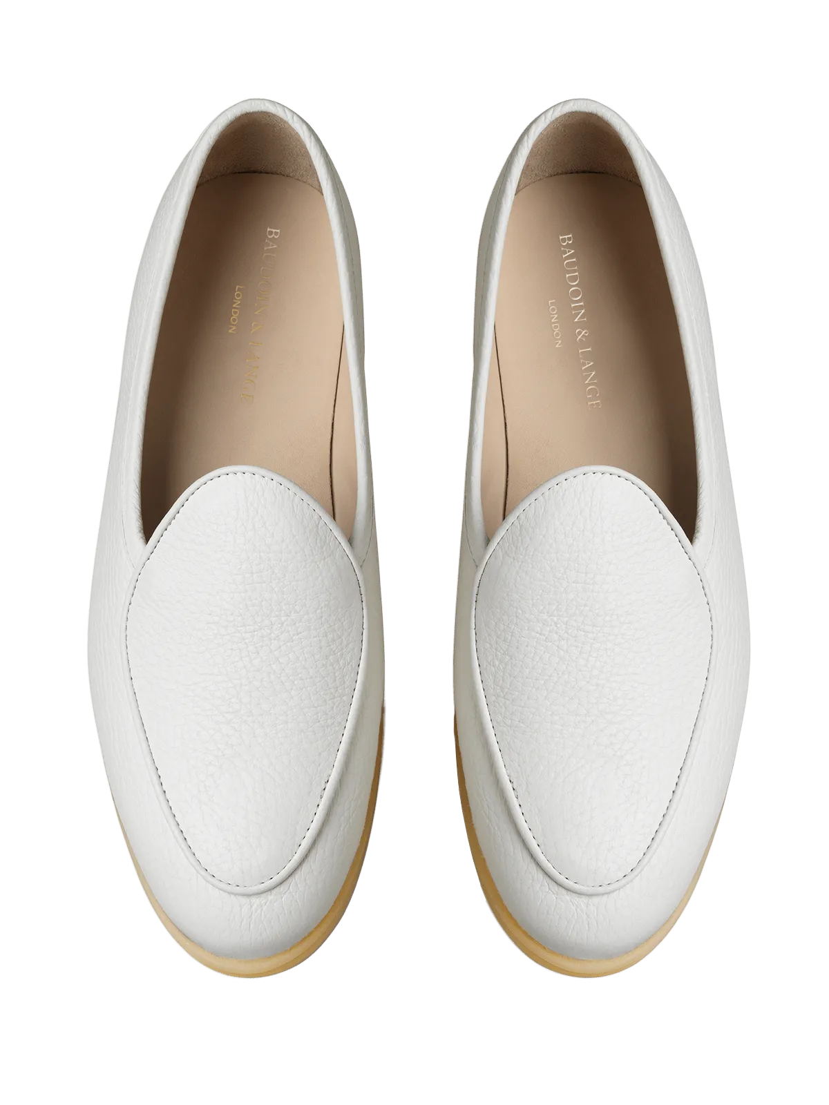 Stride Loafers in Blanc Casse Deerskin Natural Sole