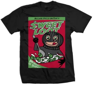 Sweet Loot (Breakfast of Trappers) - Black T-Shirt