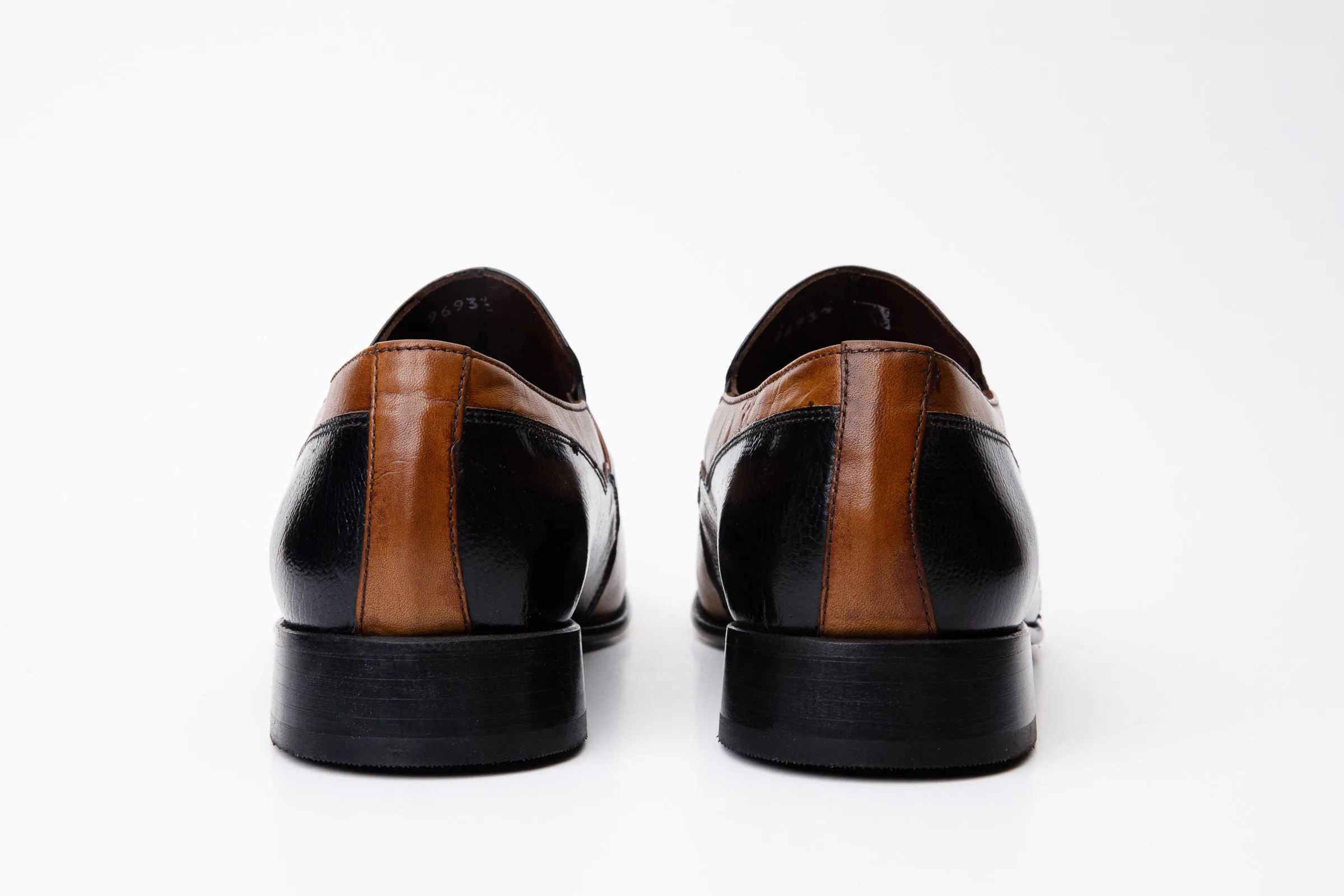 The Kazablanka Brown & Navy Leather Bit Loafer Men Shoe  Final Sale!